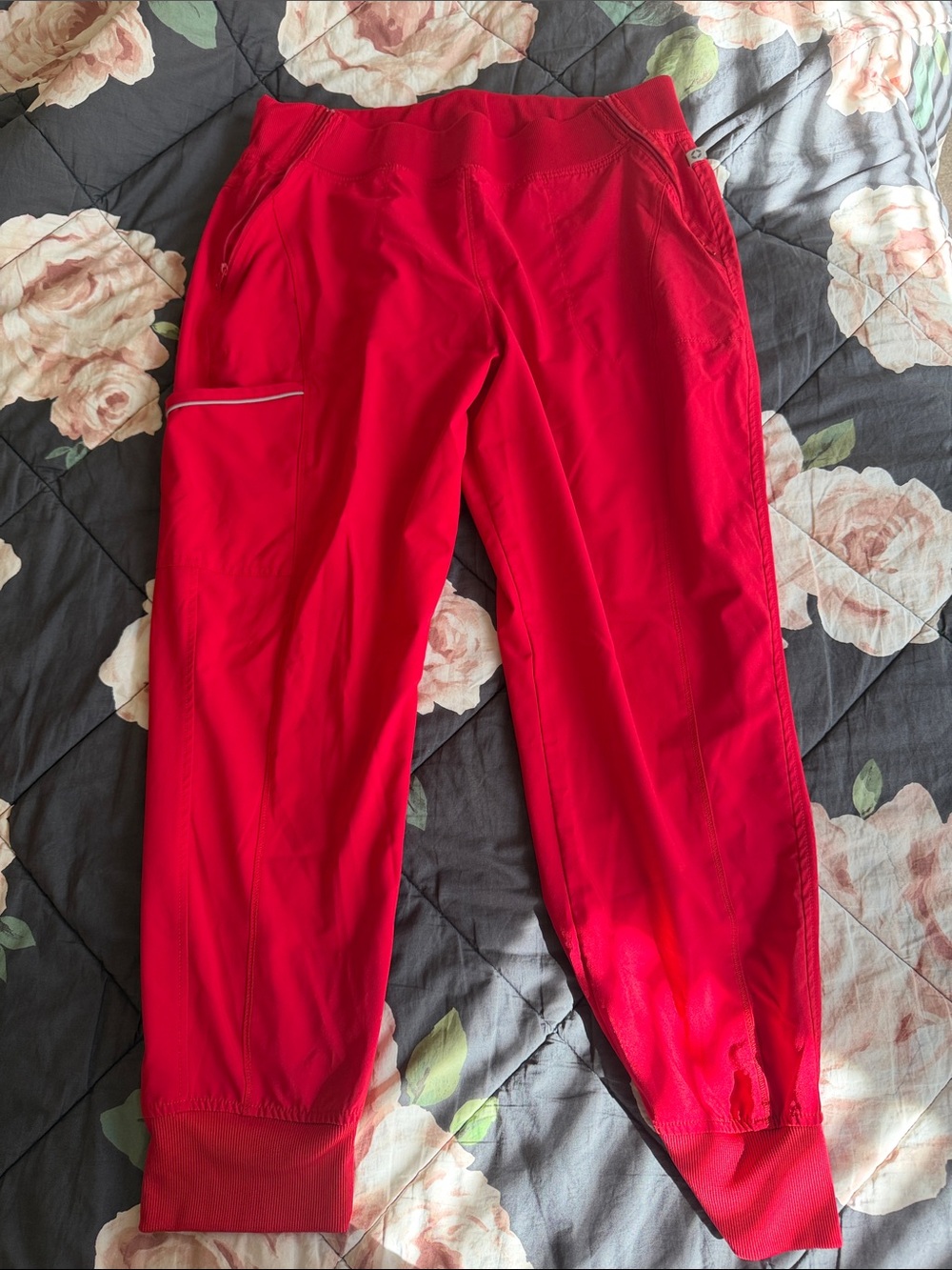 Women's Red Scrubs Pants